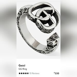 Authentic & iconic Gucci Silver GG Women's Ring. #6
